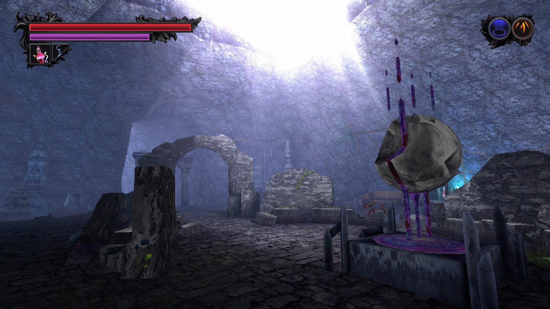 Hub principale du jeu Lunacid