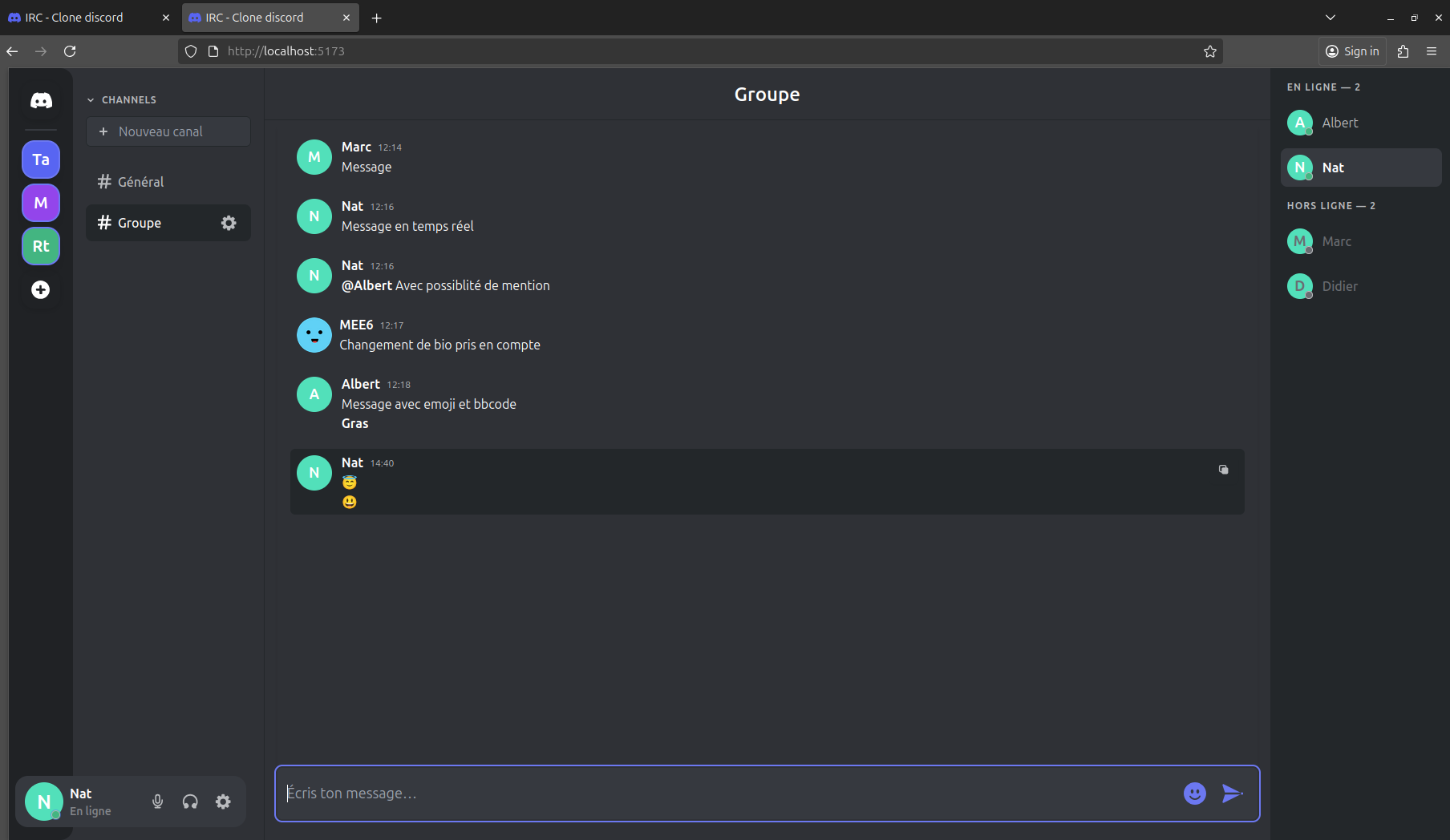 Système de message